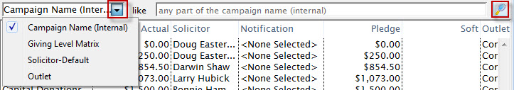 Campaign Search Parameter Options