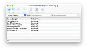 Custom Category List Window
