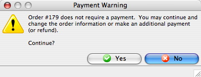 Payment Warning Popup