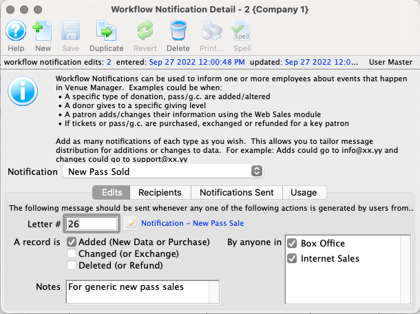Workflow Notification Detail Window