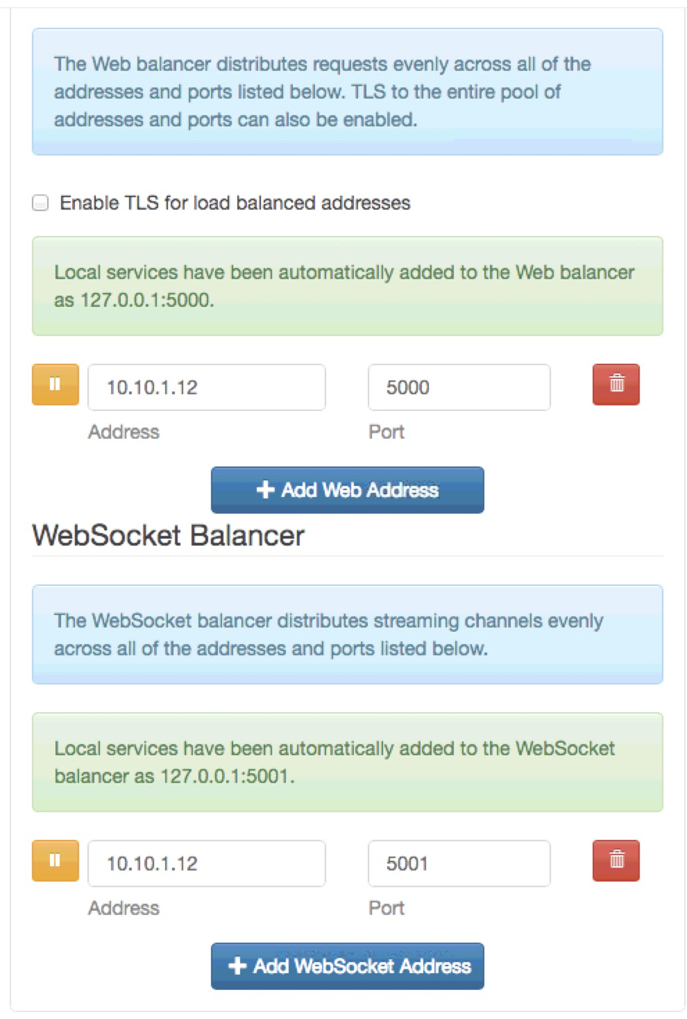 Web Socket Balancer