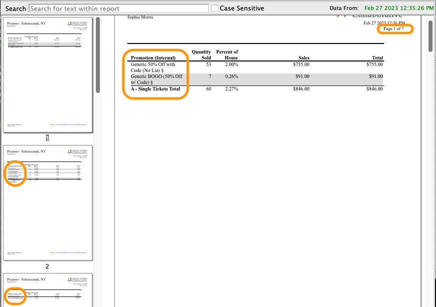 Pagination Result