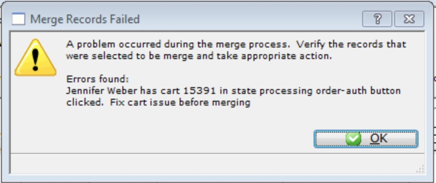 Merge Error