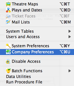 Setup >> Company (Outlet) Preferences