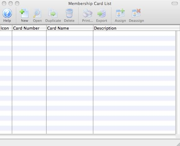 Access Card List Window