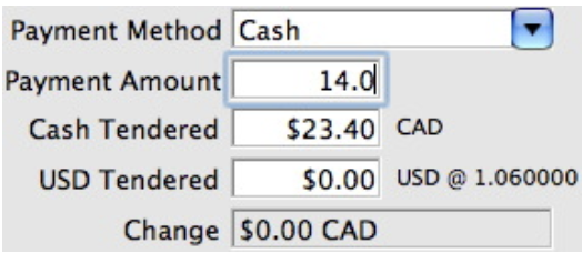 Payment Amount field