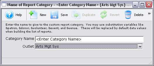 Custom Category Detail Window