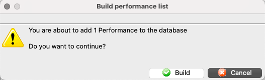 Add Performance Confirmation Dialogue