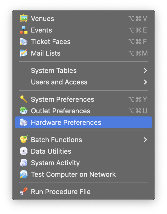 Hardware Preferences