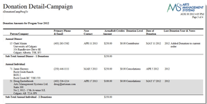 Donor Detail - Campaign & Year (Program)