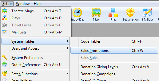 Setup >> System Tables >> Sales Promotions