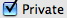 Private Checkbox