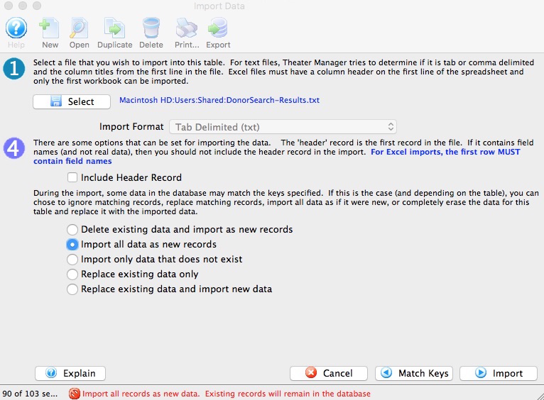 Import Data Wizard Step 4