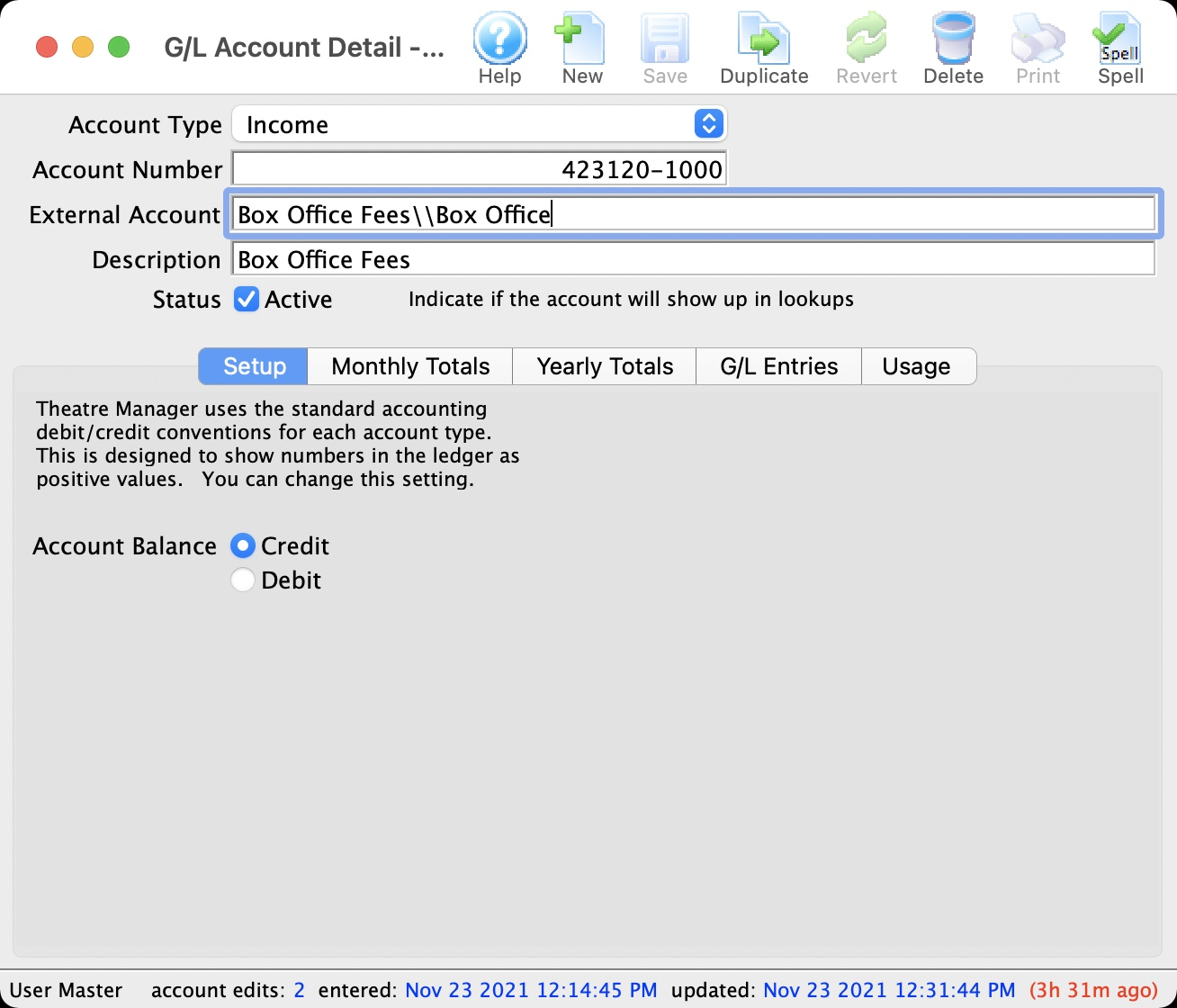 G/L Account Naming Format for Quickbooks Location