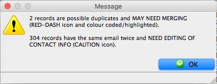 Example Duplicate Email Error Message