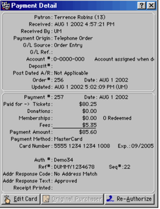 Payment-Details Window