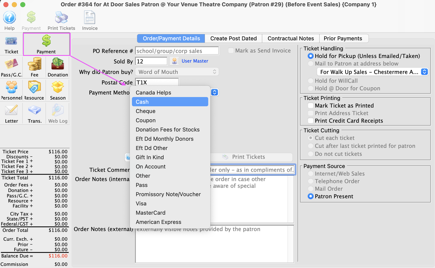 Payment Window